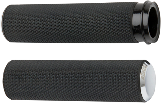 Arlen Ness Chrome Knurled Fusion Hand Grips TBW fits 2008-2024 Harley Touring