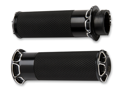 Arlen Ness Beveled TBW Hand Grips fits 2008-2024 Harley Touring FLHT FLHR FLHX