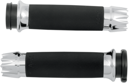 Avon Excalibur Chrome TBW Hand Grips 2008-2024 Harley Davidson Touring FLHT FLHX