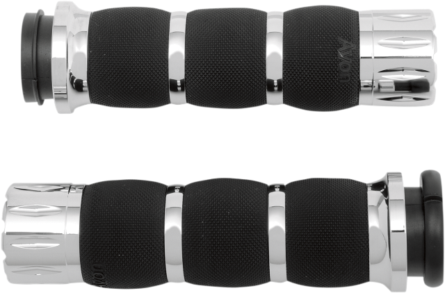 Avon Chrome TBW Rival Handlebar Hand Grips 2008-2024 Harley Touring Dyna FLHX