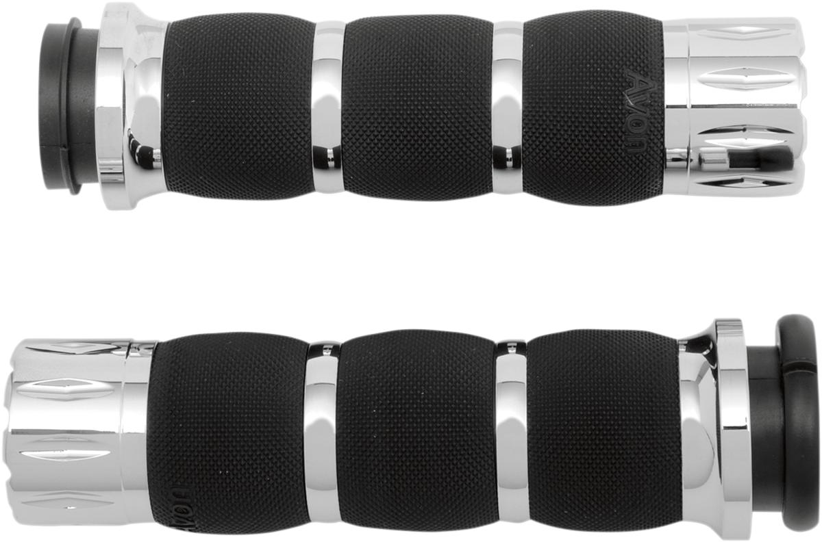 Avon Chrome TBW Rival Handlebar Hand Grips 2008-2025 Harley Touring Dyna FLHX