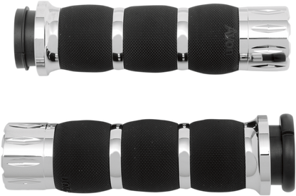 Avon Chrome TBW Rival Handlebar Hand Grips 2008-2025 Harley Touring Dyna FLHX