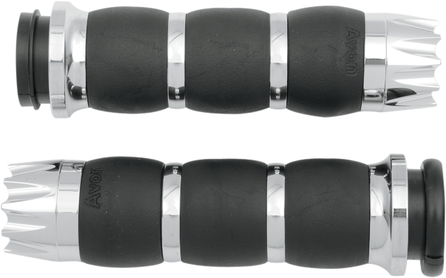 Avon Chrome Excalibur TBW Handlebar Hand Grips 2008-2024 Harley Touring FLHX