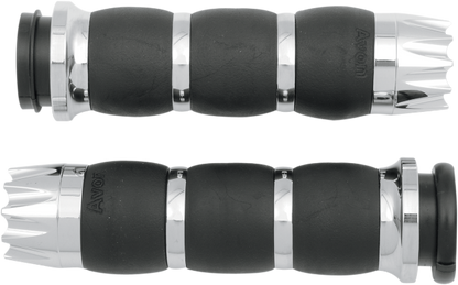 Avon Chrome Excalibur TBW Handlebar Hand Grips 2008-2024 Harley Touring FLHX