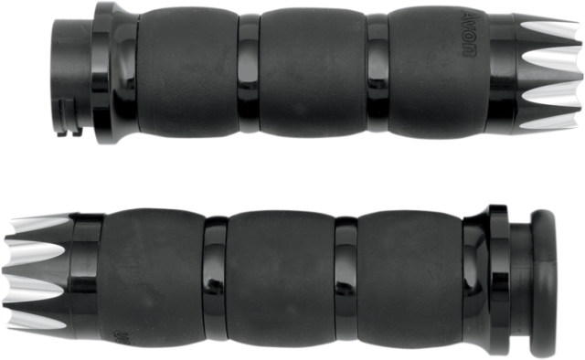 Avon Black Velvet Air Handlebar Cable Hand Grips 1980-2022 Harley Davidson