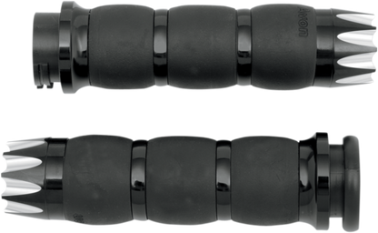 Avon Black Velvet Air Handlebar Cable Hand Grips 1980-2022 Harley Davidson