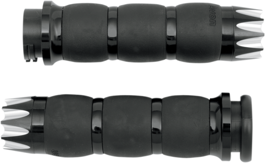 Avon Black Velvet Air Handlebar Cable Hand Grips 1980-2022 Harley Davidson