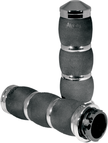 Avon Chrome Cushion Handlebar Hand Grips for 1980-2022 Harley Davidson