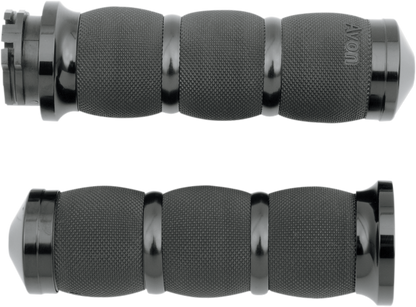Avon Black 1" Cushion Cable Handlebar Hand Grips 1980-2022 Harley Davidson