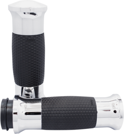 Avon Chrome Gel TBW Hand Grips for 2008-2024 Harley Touring Dyna FLSTN FXR FLSTF