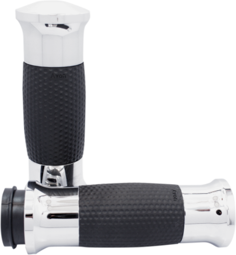 Avon Chrome Gel TBW Hand Grips for 2008-2024 Harley Touring Dyna FLSTN FXR FLSTF