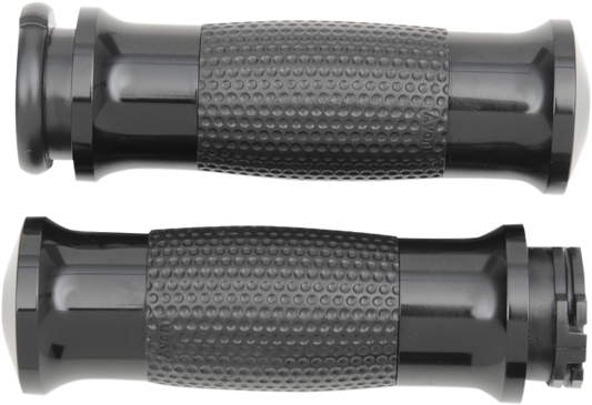 Avon Black TBW Gel Cable Hand Grips fits 1980-2022 Harley Dyna Touring Softail