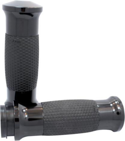 Avon Black Gel TBW Hand Grips fits 2008-2024 Harley Touring Softail FLSTB FLHX