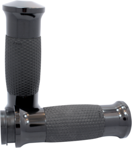 Avon Black Gel TBW Hand Grips fits 2008-2024 Harley Touring Softail FLSTB FLHX
