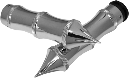 Accutronix Tribal TBW Chrome Hand Grips for 2008-2024 Harley Davidson