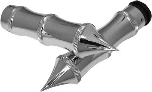 Accutronix Tribal TBW Chrome Hand Grips for 2008-2024 Harley Davidson