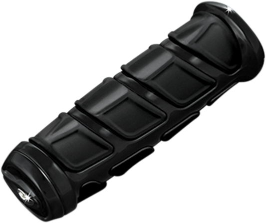 Kuryakyn 6353 Gloss Black Kinetic Hand Grips fits 2008-2024 Harley Davidson
