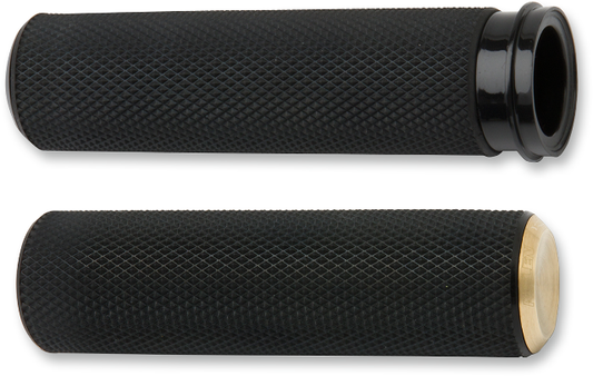 Arlen Ness Fusion Brass Cable Hand Grips for 1980-2022 Harley Davidson Models