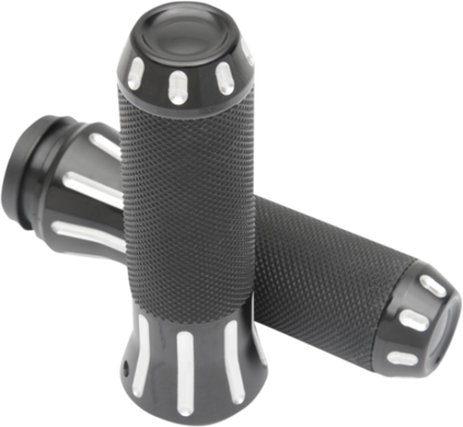 Drag Specialties Black TBW Hand Grips 2008-2024 Harley Touring Bagger FLHT FLS