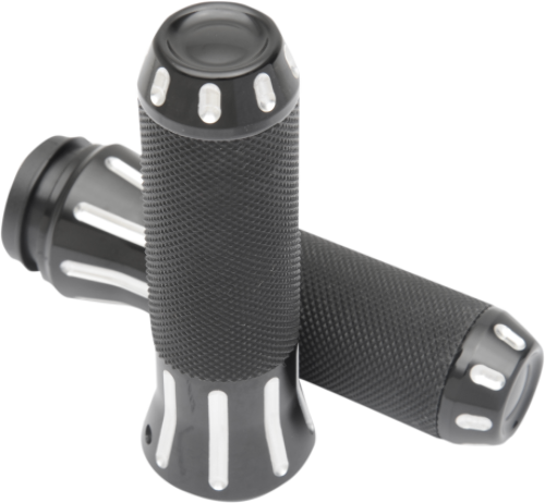 Drag Specialties Black TBW Hand Grips 2008-2024 Harley Touring Bagger FLHT FLS