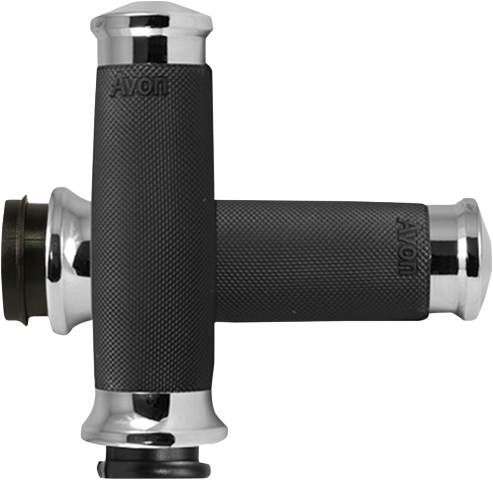 Avon Chrome Contour TBW Hand Grips for 2008-2024 Harley Touring Softail FLS FLHX