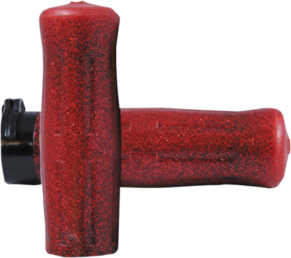 Avon Sparkle Red Old School Rubber Hand Grips for 1980-2022 Harley Davidson