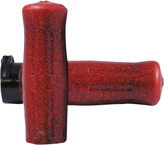 Avon Sparkle Red Old School Rubber Hand Grips for 1980-2022 Harley Davidson