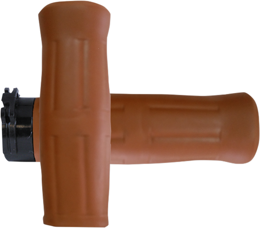 Avon Tan Old School 1" Rubber Cable Control Hand Grips for 1980-2022 Harley