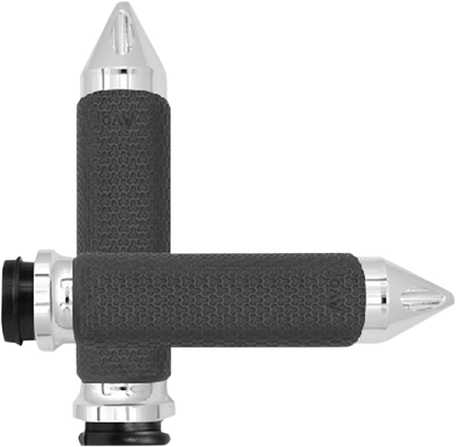 Avon Chrome Memory Foam Spike Handlebar TBW Hand Grips 2008-2024 Harley Models