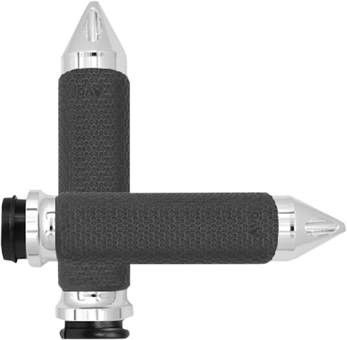Avon Chrome Memory Foam Spike Handlebar TBW Hand Grips 2008-2024 Harley Models