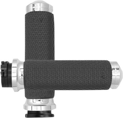 Avon Chrome Memory Foam Cable Control Handlebar Hand Grips for 1980-2022 Harley