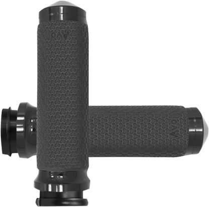Avon Black TBW Memory Foam Hand Grips for 2008-2024 Harley Touring Dyna FLSTN