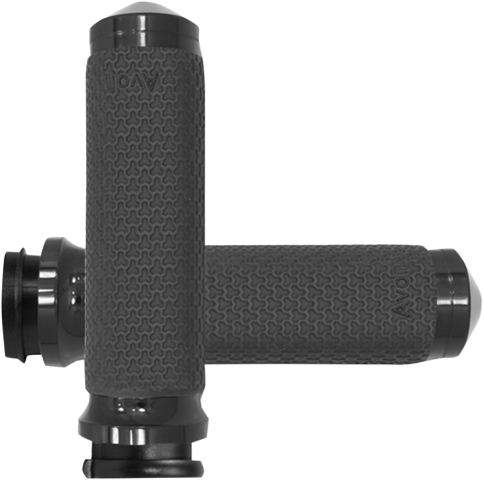 Avon Black TBW Memory Foam Hand Grips for 2008-2024 Harley Touring Dyna FLSTN