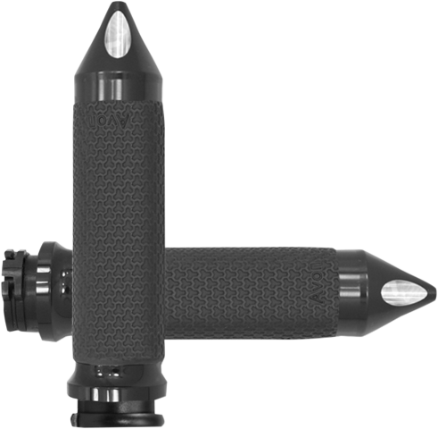 Avon Black 1" Spiked Cable Motorcycle Hand Grips 1980-2022 Harley Davidson