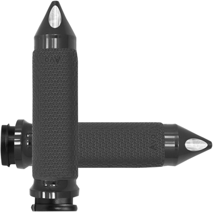 Avon Black TBW Memory Foam Hand Grips for 2008-2024 Harley Dyna Touring FLSTN