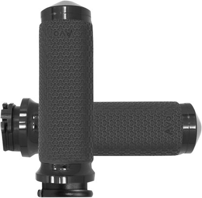 Avon Black Memory Foam Cable Control Hand Grips for 1980-2022 Harley Davidson