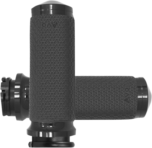 Avon Black Memory Foam Hand Grips for 1980-2022 Harley Dyna Touring Softail XL