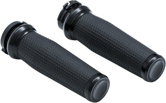 Kuryakyn Black Cable Thresher Handlebar Grips 1986-2021 Harley Softail Touring