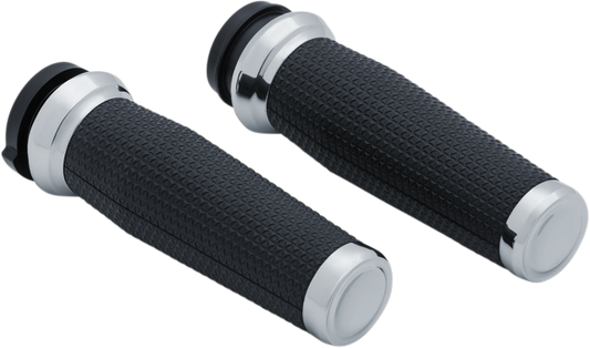 Kuryakyn 5942 Thresher 1" Handlebar Hand Grips 2008-2024 Harley Touring CVO FXSB