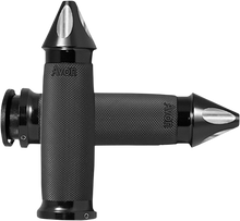 Avon Black Custom Contour Spiked 1" Hand Grips for 2018-2023 Indian Chieftain