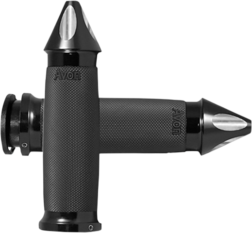 Avon Black Custom Contour Spiked 1" Hand Grips for 2018-2023 Indian Chieftain