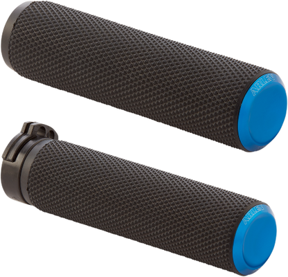 Arlen Ness Blue Cable 1" Fusion Handlebar Grips for 1986-2022 Harley Davidson