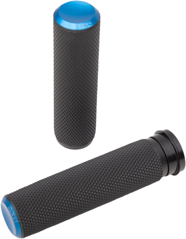 Arlen Ness Blue TBW Fusion Hand Grips for 2008-2025 Harley Touring Softail FXSB