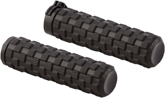 Arlen Ness Air Trax Black Cable Hand Grips for 1986-2022 Harley Touring Softail
