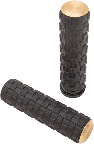 Arlen Ness Air Trax Brass TBW 1" Hand Grips 2008-2024 Harley Touring Softail