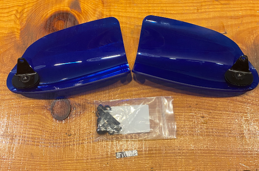 Klock Werks Flare Blue Hand Guards for 1982-2025 Harley Davidson Cable Clutch