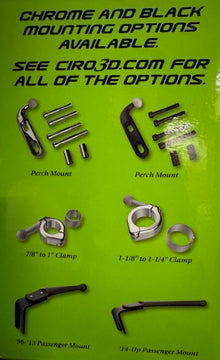 Ciro Gen 2 Chrome Perch Mount Drink Cup Holder 1996-2024 Harley Indian 55410