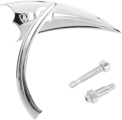 Arlen Ness Micro Scoop Triangle Motorcycle Handlebar Mirror Set fits Harley