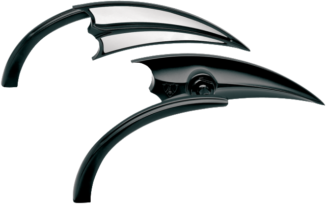 Arlen Ness Scoop Black Motorcycle Mirrors Harley Davidson FXR XL FXD FXST FLSTF