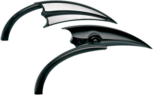 Arlen Ness Scoop Black Motorcycle Mirrors Harley Davidson FXR XL FXD FXST FLSTF